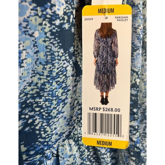 Joie Limited Edition Women’s Medium Maxi Dress Parisian Paisley Blue NWT Boho - Picture 6 of 13